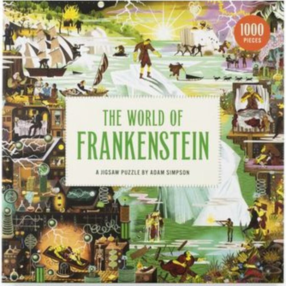 The World of Frankenstein: A Jigsaw Puzzle by Adam Simpson 1,000 piece NIB - Picture 2 of 3